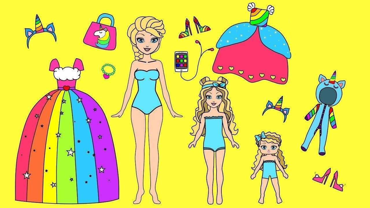 成人卡纸手工 画画小马宝莉彩虹裙子换装游戏