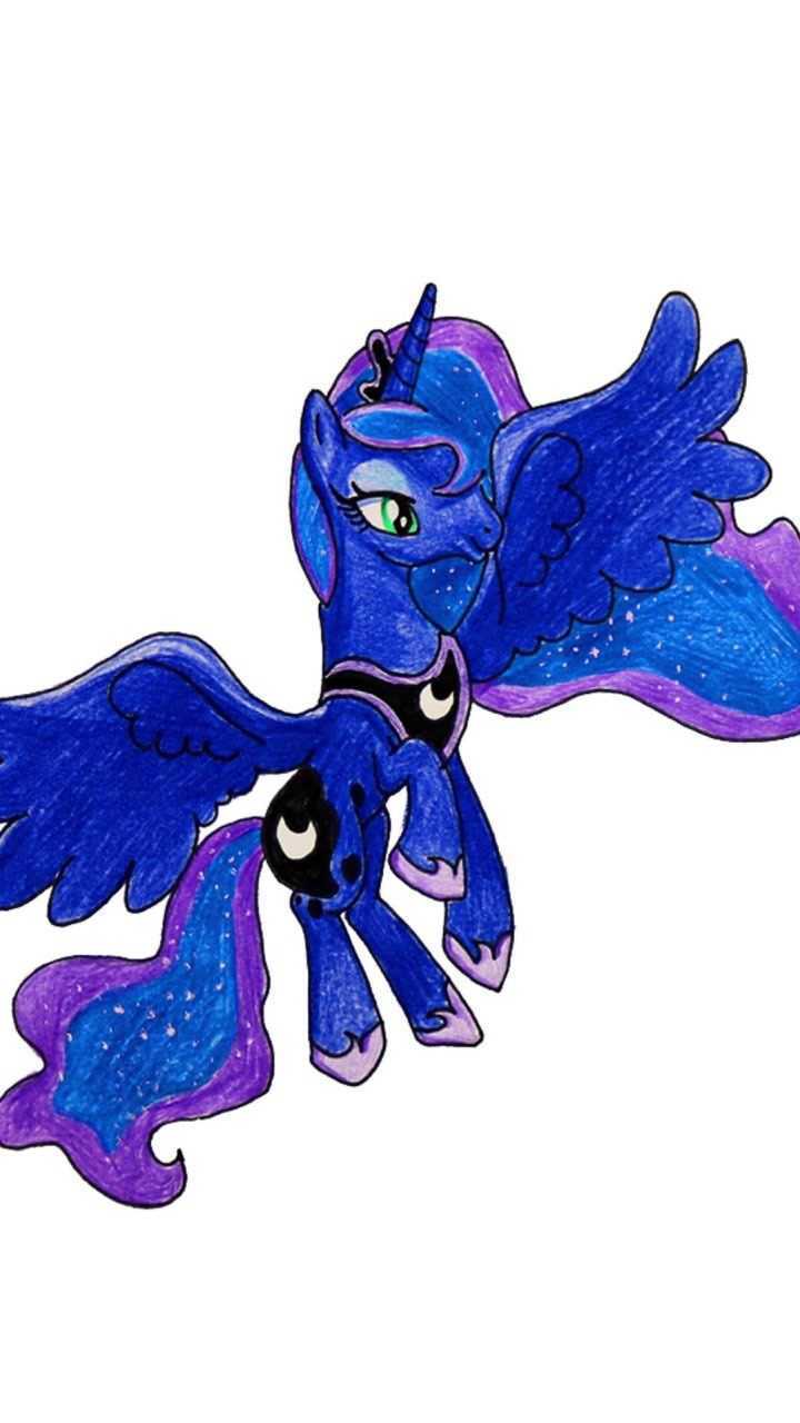 彩铅手绘小马宝莉,宇宙公主的妹妹月亮公主!