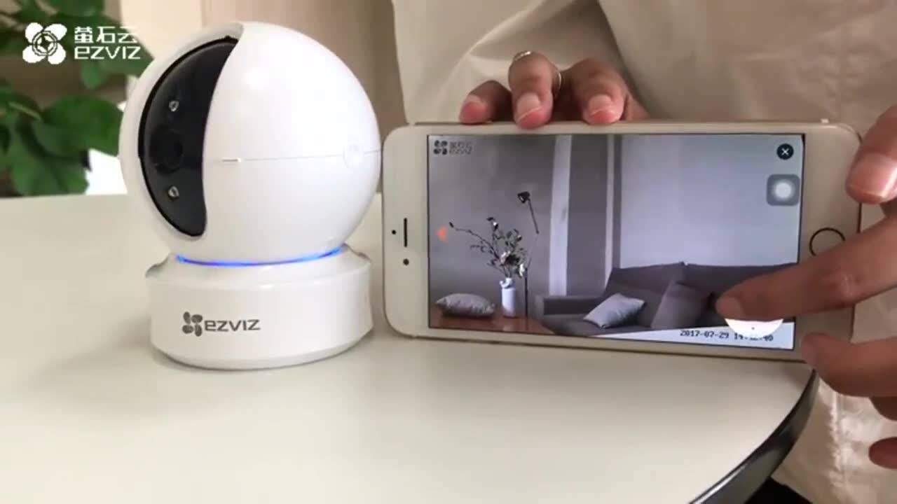 海康威视萤石C6C家用无线云台摄像机视频效果展示安装教程_高清