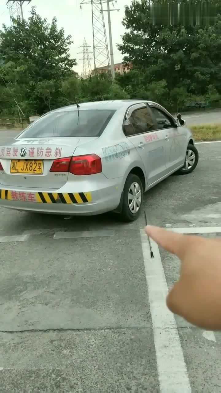 右倒库关健点位讲解注意延长线是指库边延长出去想象的一条线