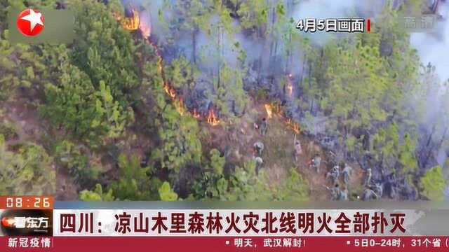 四川:经过消防战士的日夜奋战 凉山木里森林火灾北线明火全部扑灭