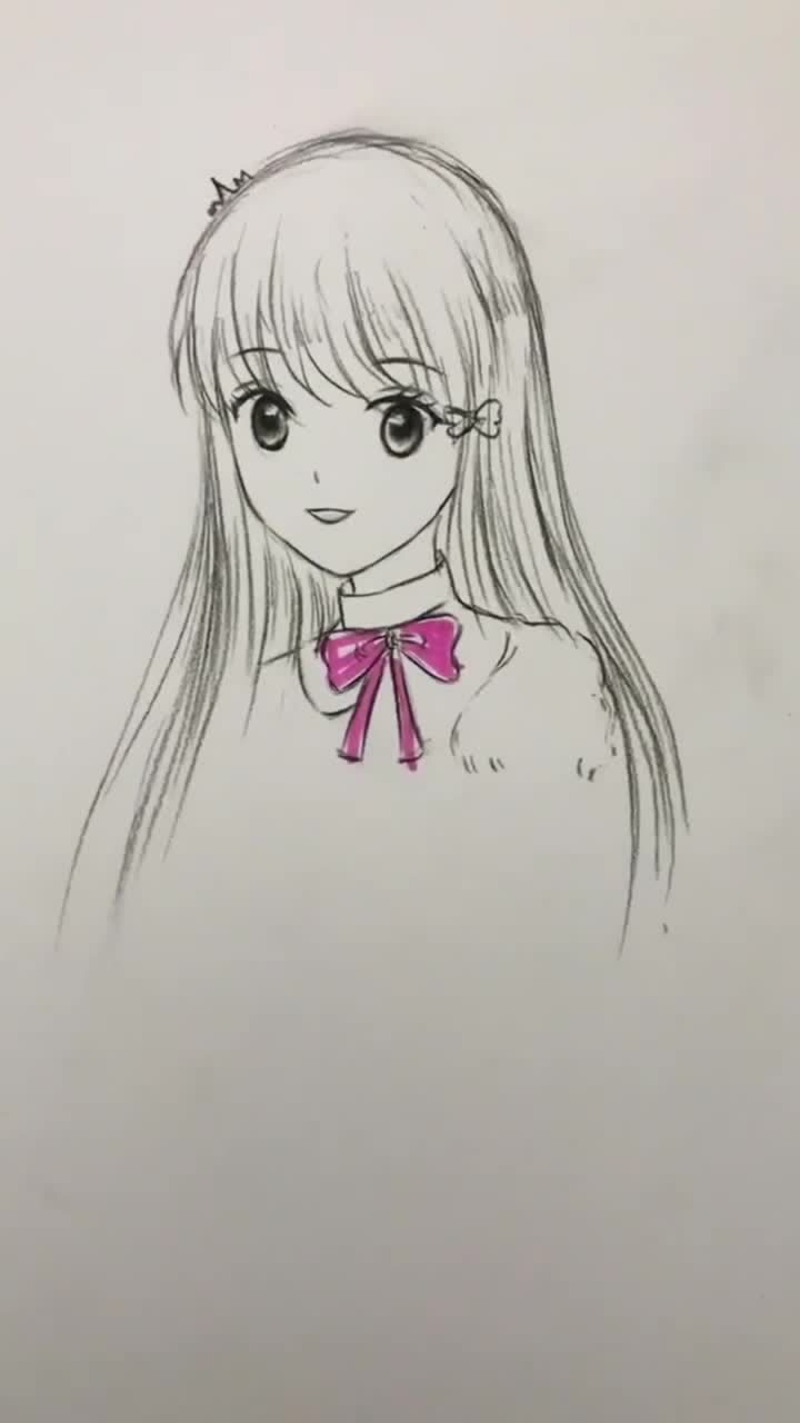 手绘不会画披肩头发的可以试一下绝对够用真的很棒