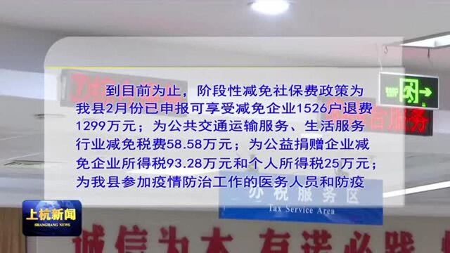 上杭减免1500万税费,支持各行各业复工复产!