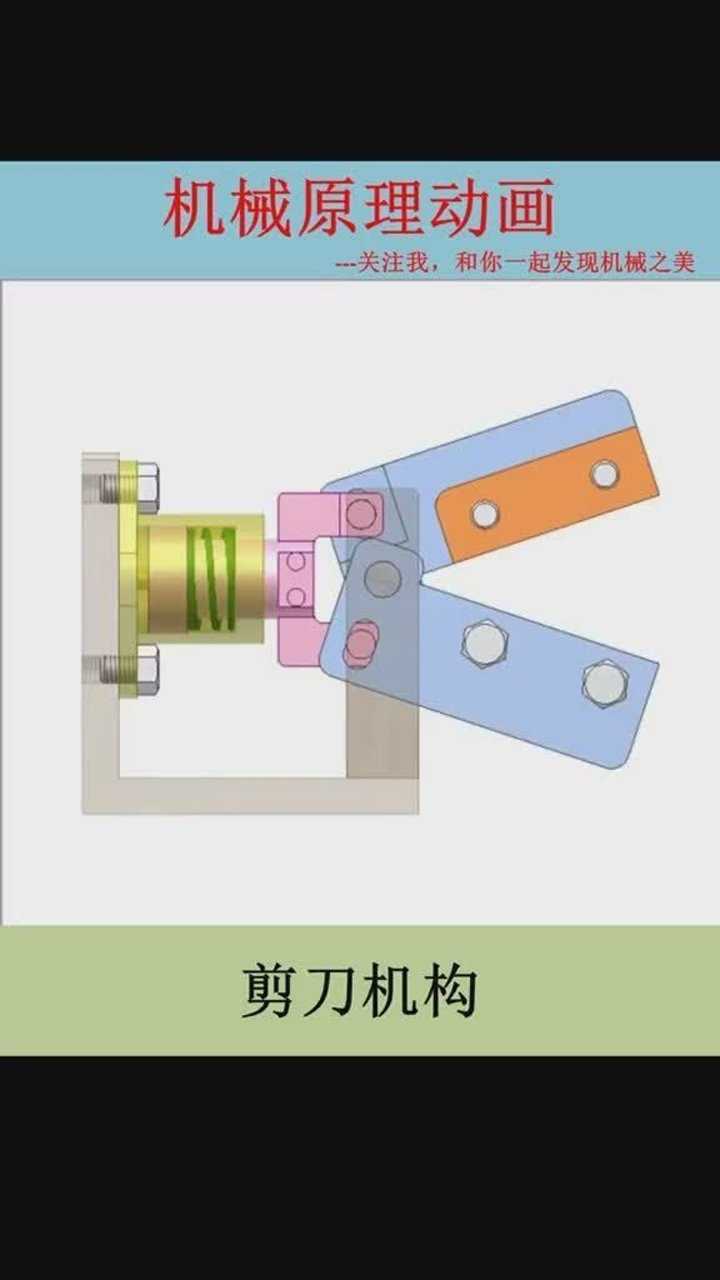 机械原理动画，剪刀机构_高清