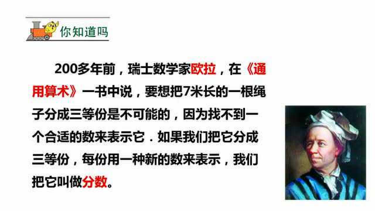 数学史:分数的来历.