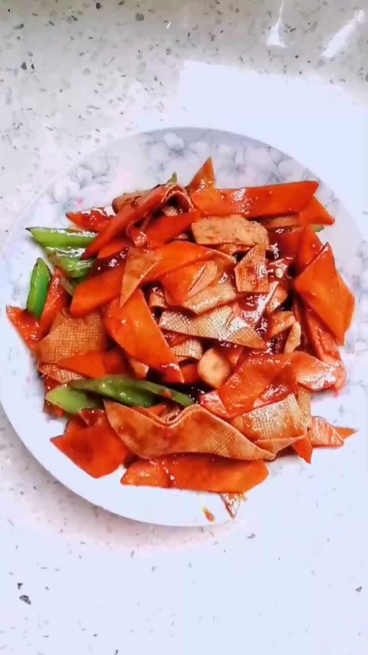 胡萝卜炒豆皮图片