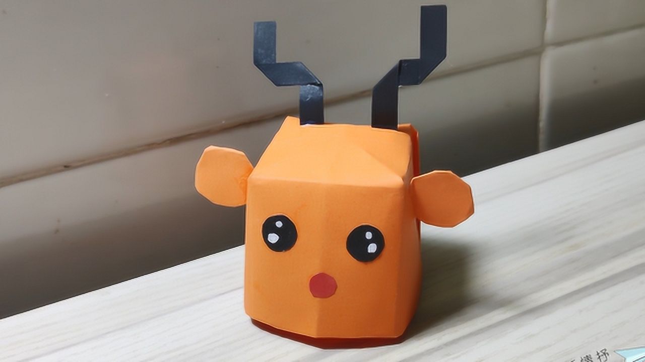 3d小鹿折纸视频教程,儿童手工,快来试试吧