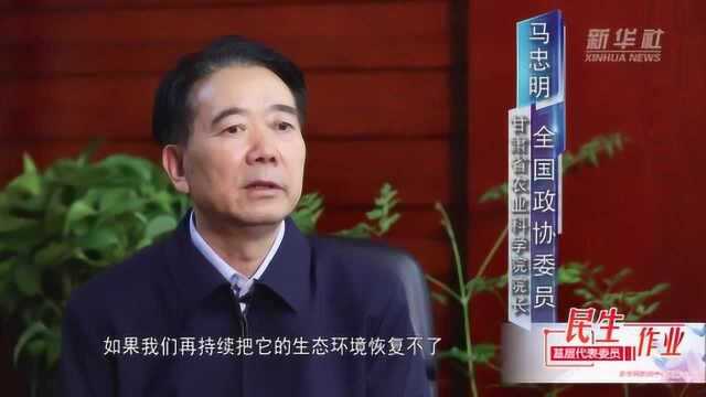 马忠明:保障良好生态 守住民生福祉