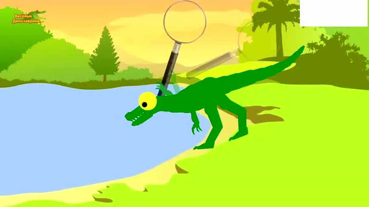 恐龙系列;霸王龙vs鳄鱼 争抢食物 儿童卡通片