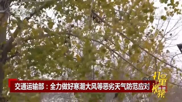 交通运输部:全力做好寒潮大风等恶劣天气防范应对