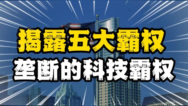 揭露美国五大霸权,认清真实嘴脸系列之五《垄断打压的科技霸权》