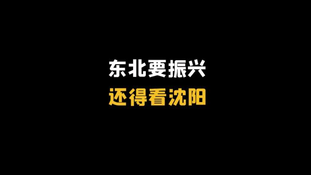 东北要振兴,还得看沈阳!