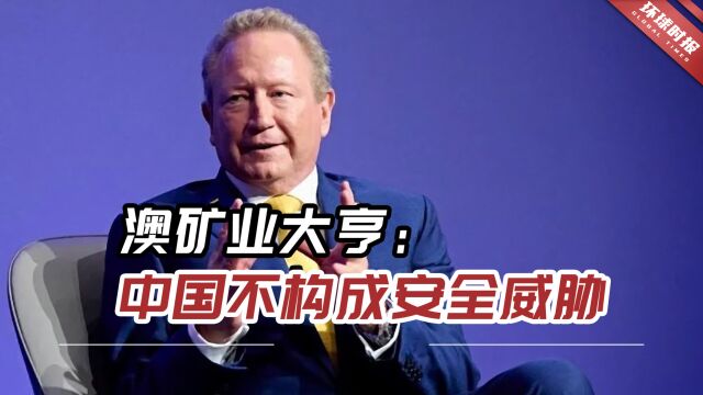 澳矿业大亨:中国不构成安全威胁,政客“只是想吓唬人”