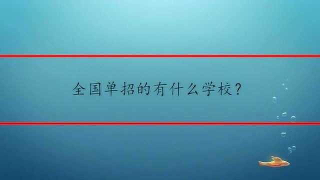 全国单招的有什么学校?