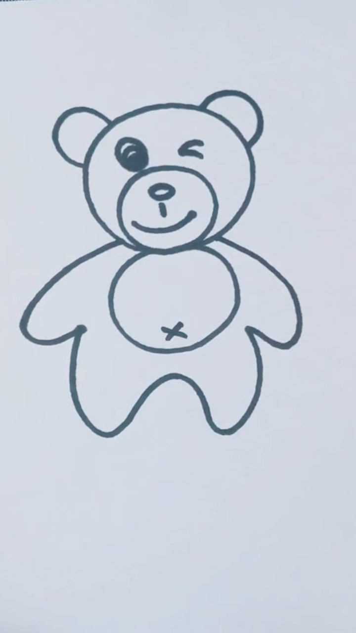 玩具熊的画法图片