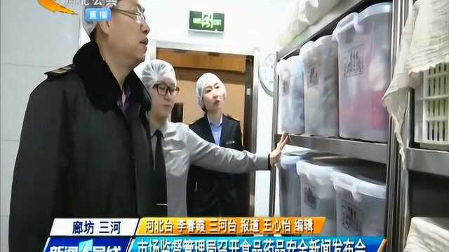 廊坊三河:市场监督管理局召开食品药品安全新闻发布会