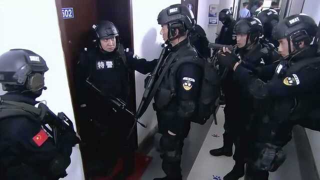 特警力量特警配合万无一失趁歹徒开门时直接一枪毙命