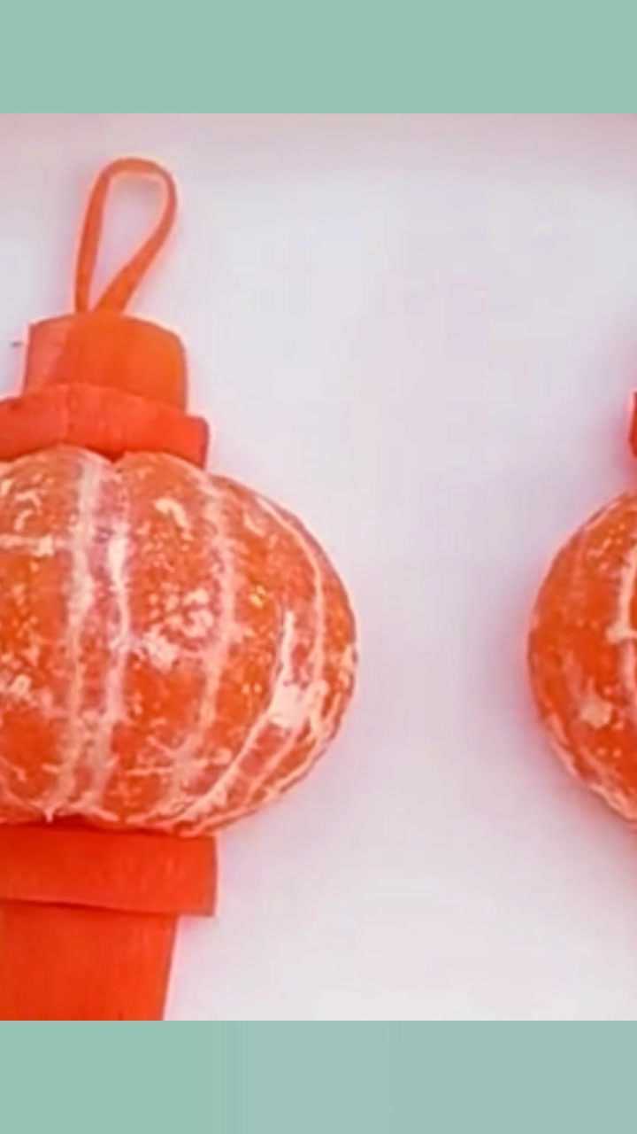 橘子做的灯笼