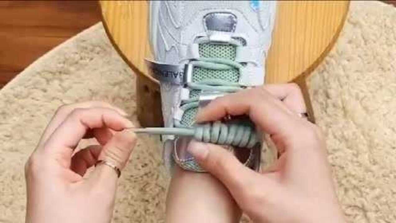这样系个鞋带弹簧结一拉就好好看又方便超实用