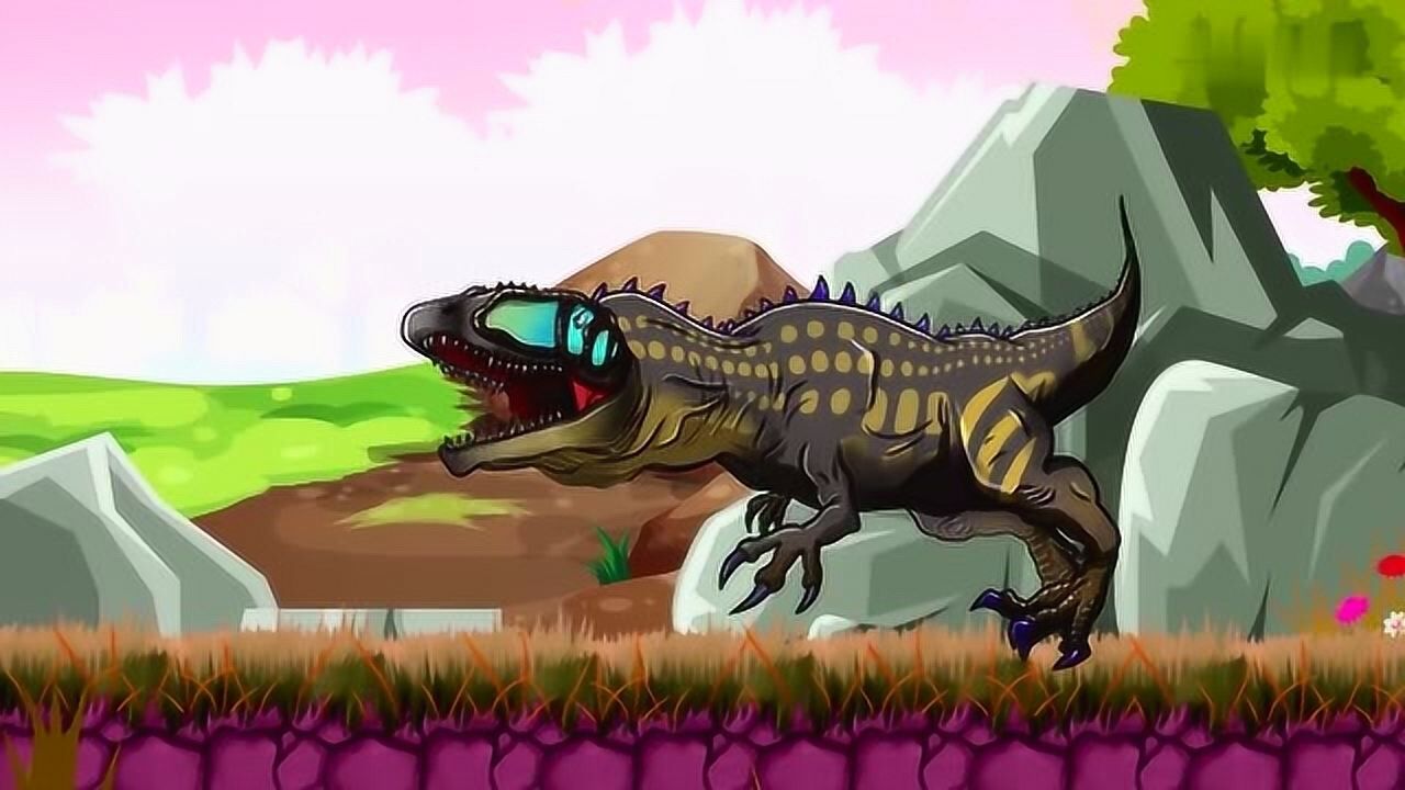 恐龙世界鲨齿龙vs霸王龙鲨齿龙抢了霸王龙的食物