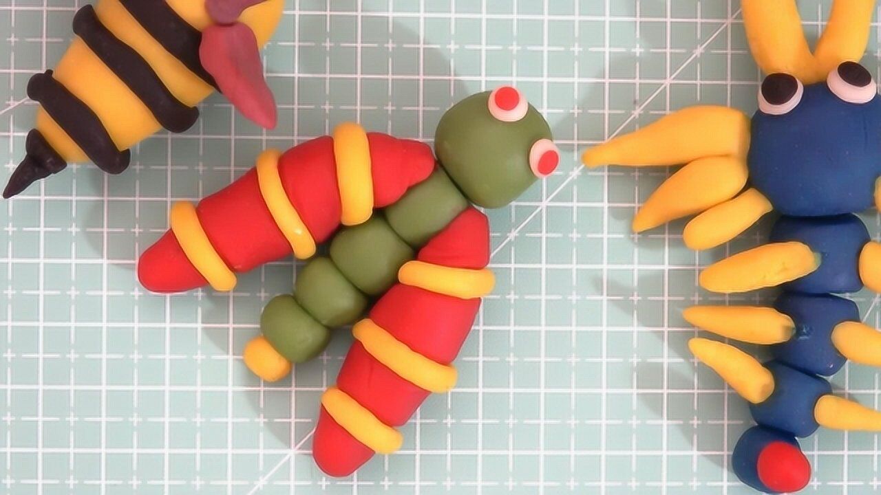 2分钟捏一只小昆虫,用自制橡皮泥捏知了,妈妈带着宝宝玩更有趣