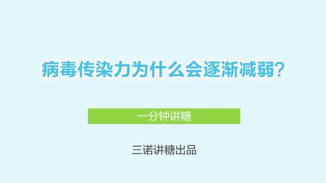 病毒传染力为什么会逐渐减弱?