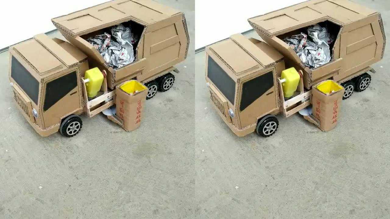 手工制作全自动垃圾车