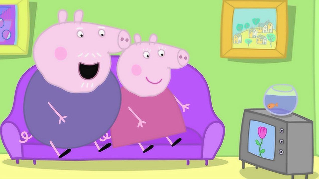 简笔画:猪爷爷跟猪奶奶在看电视!_腾讯视频