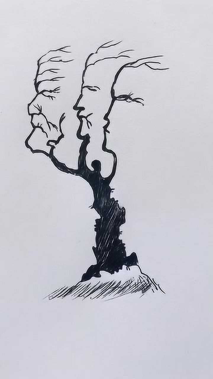 测测你的智商,这棵树上至少隐藏着九张脸,全部发现的智商逆天!