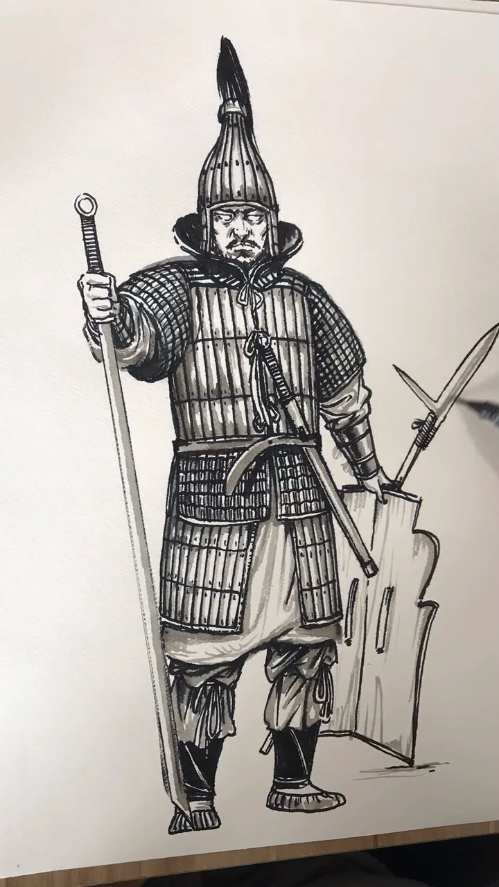 画个魏晋时期的武士