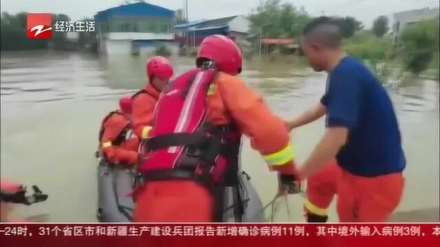 湖州消防驰援安徽抗洪 5名被困群众成功被救