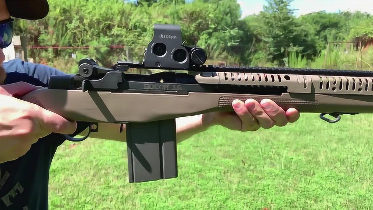 一款非常容易上手的半自动步枪:春田socom16,靶场射击测试