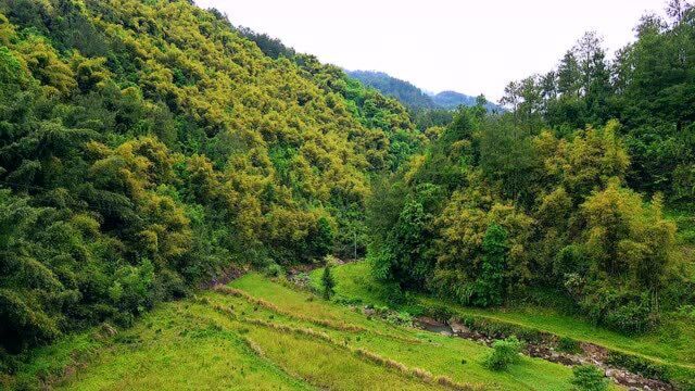 广福风景(5)航拍开江县广福镇没人的山谷青山绿水