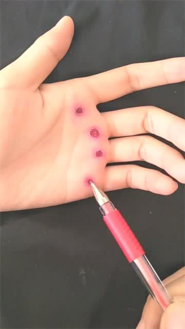 大神教你画伤口,圆圆的伤口,越看越逼真