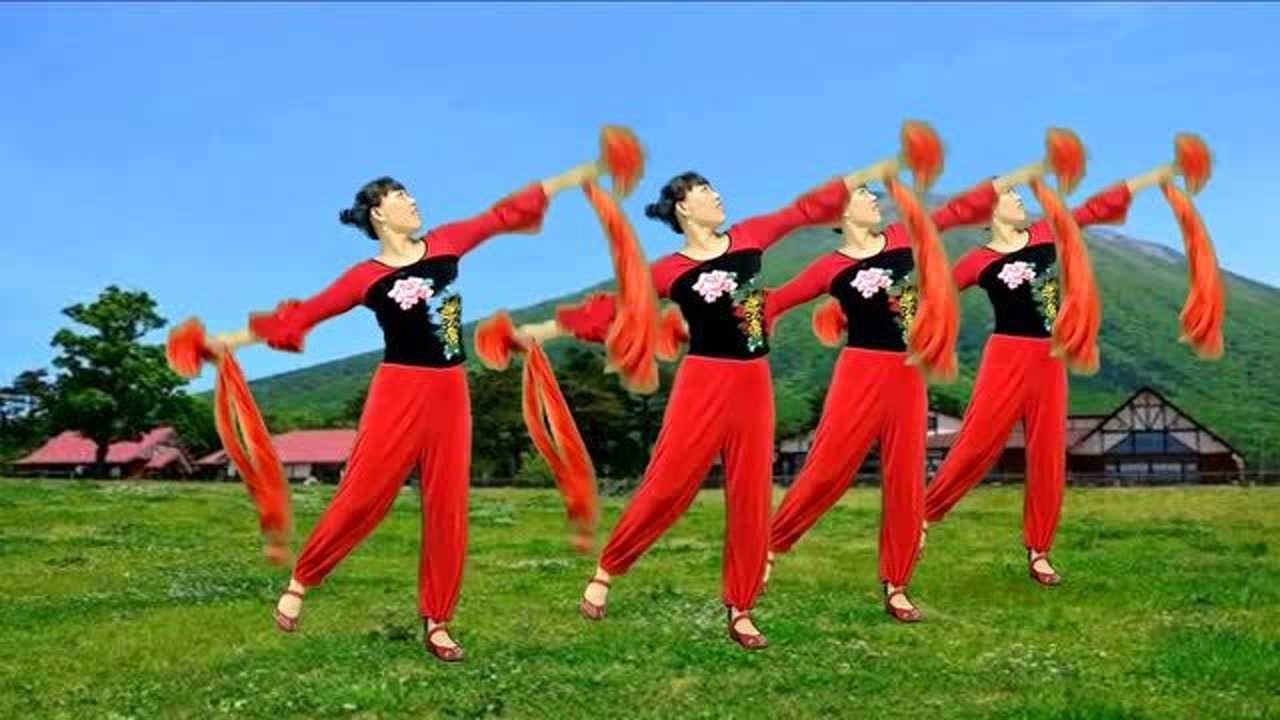 甩绸舞《绿旋风》32步