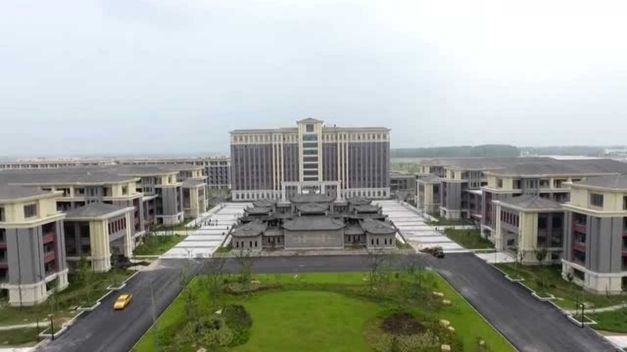 航拍怀远一中新校区_腾讯视频