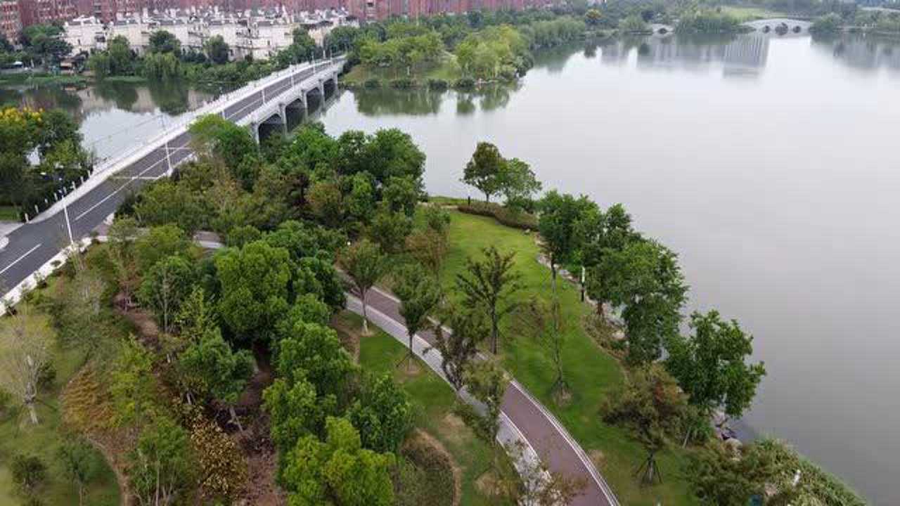 坂湖公园环湖绿道视频