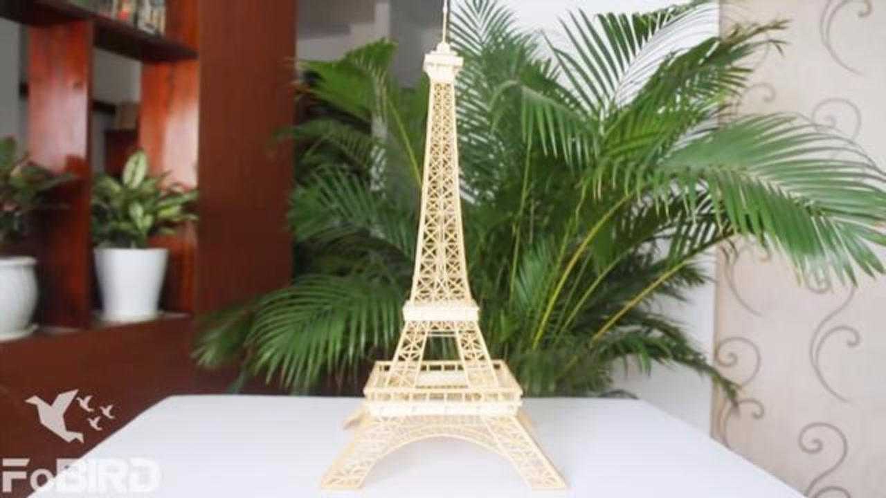 教你如何用木棍制作埃菲尔铁塔既有心意又有创意