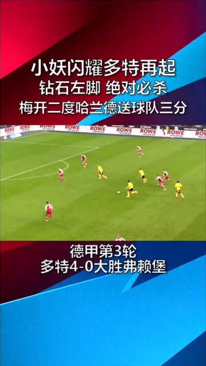 足球:17岁小妖雷纳助攻帽子戏法20岁,哈兰德金左脚梅开二度!