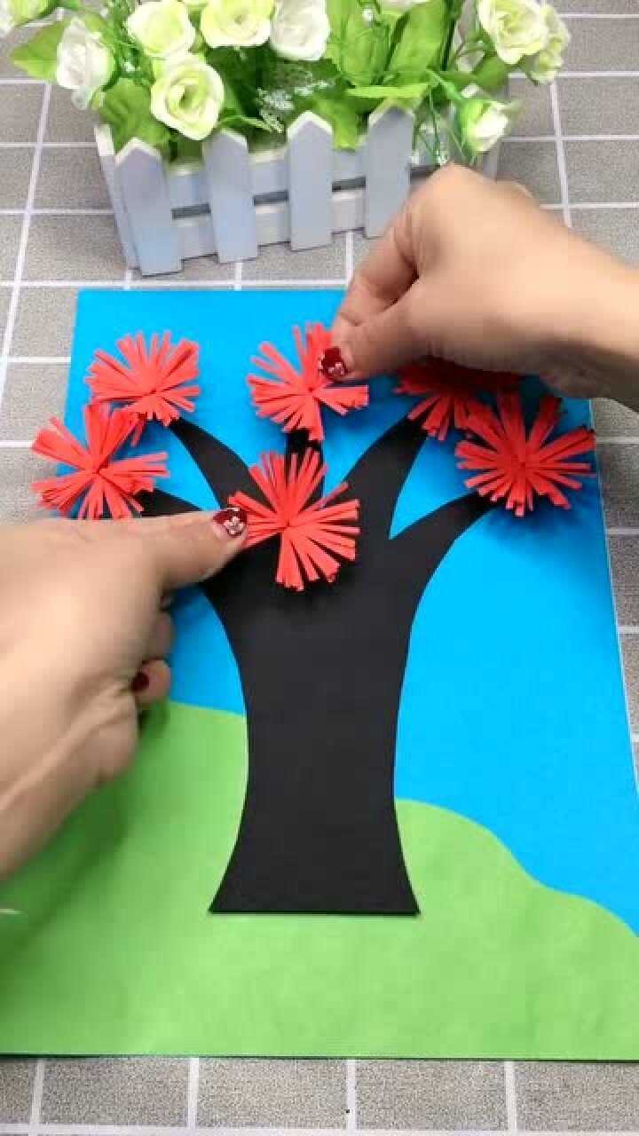 幼儿园手工：简单几步，一 …