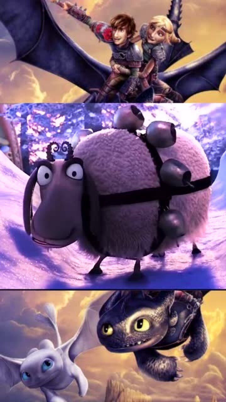 驯龙高手无牙仔生的三小只龙宝宝萌化了太可爱了好想拥有一只呀