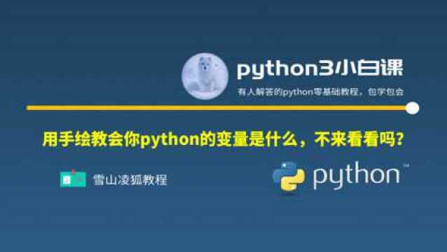 21 python教程|可以说是最通俗易懂的python变量教学了