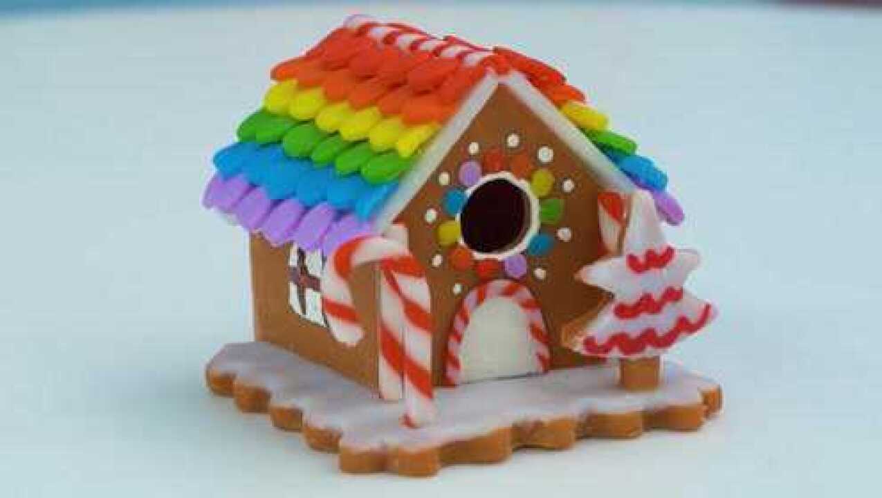 diy手工用橡皮泥制作迷你小房子