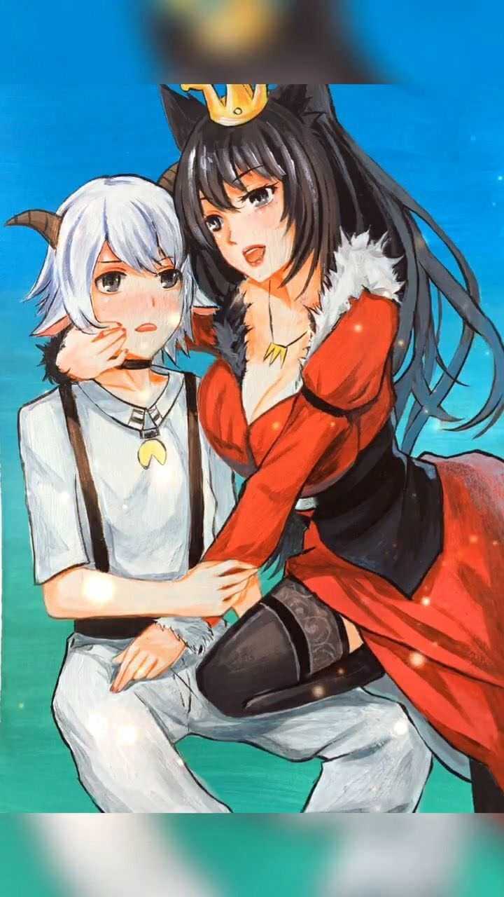 老爸画的喜羊羊和红太狼vs我画的喜羊羊和红太狼