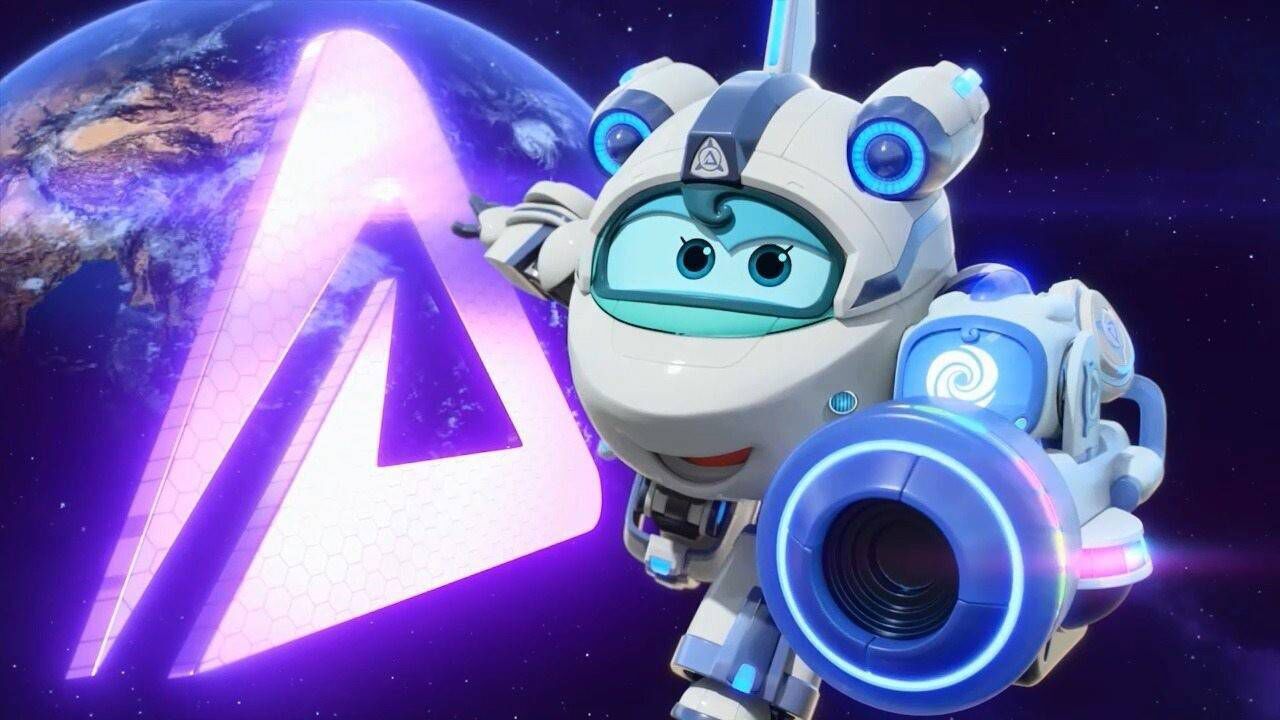 超级飞侠米莉利用传送门要去抓被飞盘带走的汽车