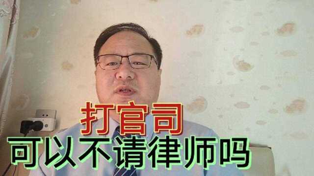 去法院打官司,可以不请律师吗