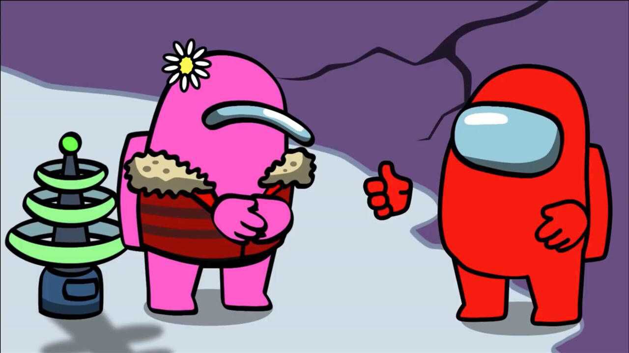 among us太空狼人杀:小红把新衣服送小粉,不顾一切保护她!感动