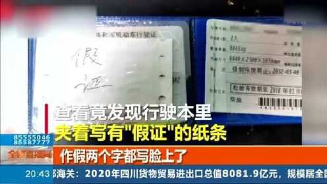 “自投罗网”?假证被查,民警怒怼:造假俩字都写脸上了