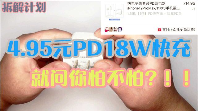 4.95元包邮18WPD快充就问你怕不怕?看下让你目瞪口呆的取电方式!