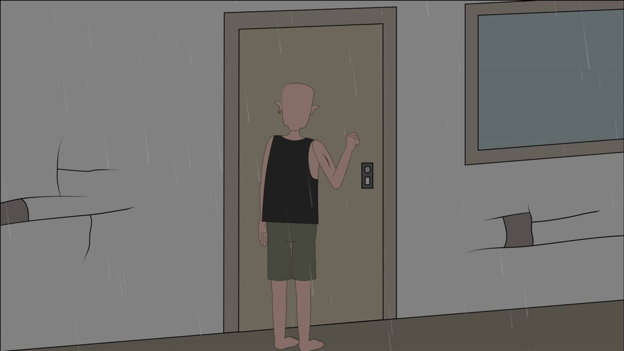 有个陌生人在敲我家的门,蛋泥动画